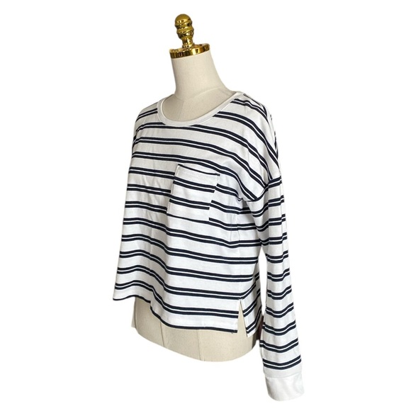 Abercrombie & Fitch 100% Cotton Striped Long Sleeve Nautical Top Size S - Picture 4 of 8